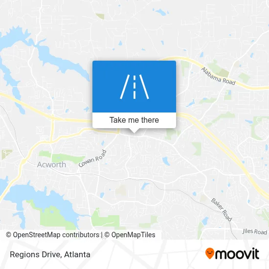 Regions Drive map