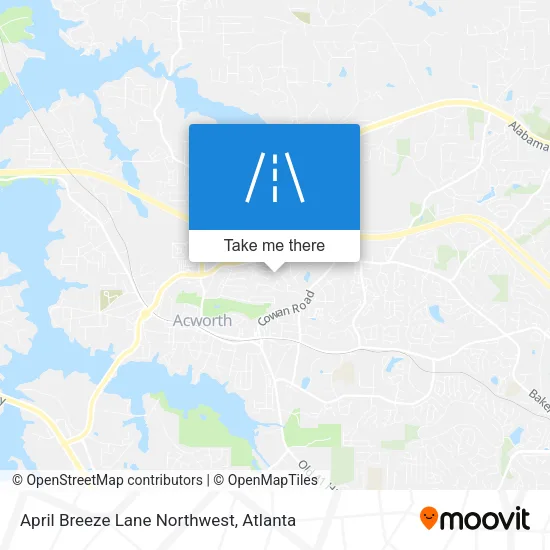April Breeze Lane Northwest map