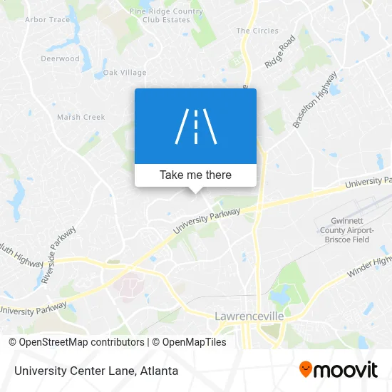 University Center Lane map