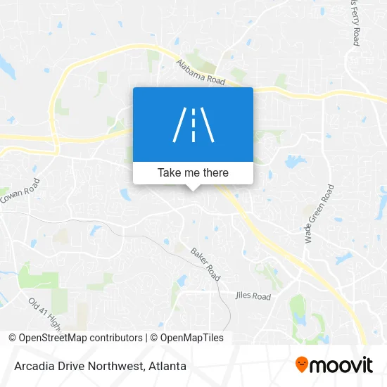 Arcadia Drive Northwest map