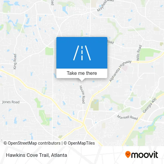 Hawkins Cove Trail map