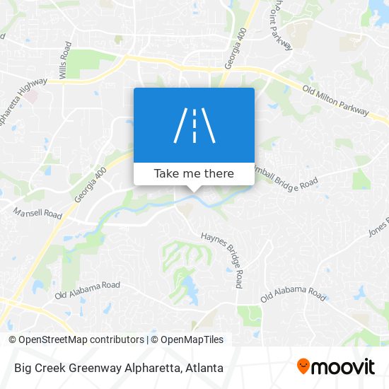 Mapa de Big Creek Greenway Alpharetta