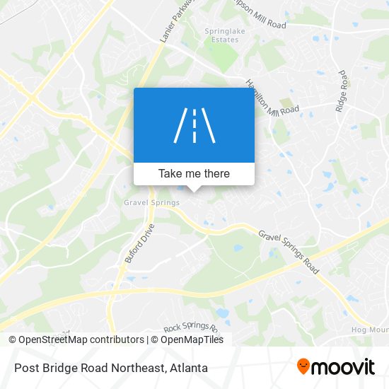 Mapa de Post Bridge Road Northeast