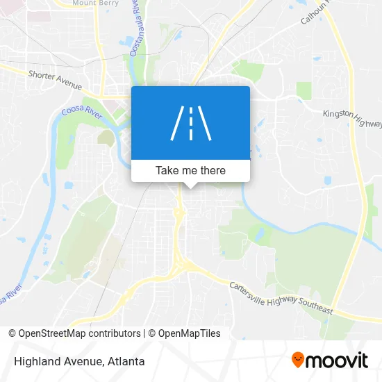 Highland Avenue map
