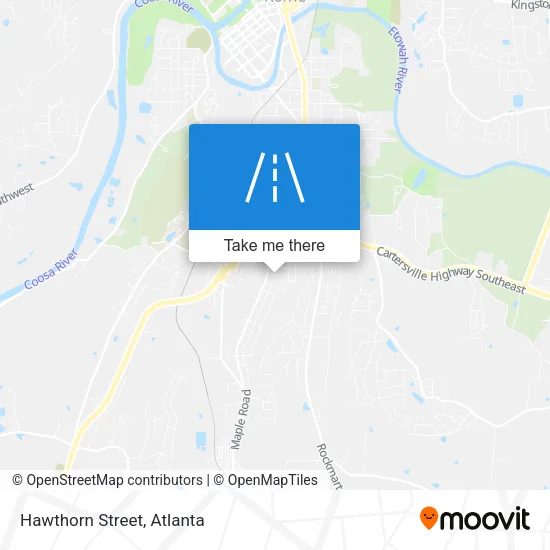 Hawthorn Street map