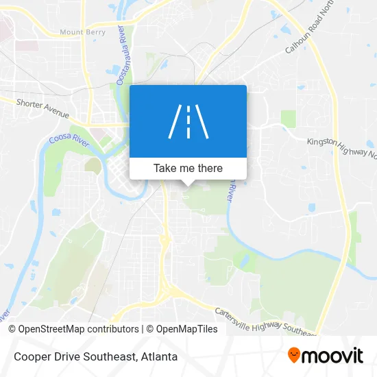 Cooper Drive Southeast map