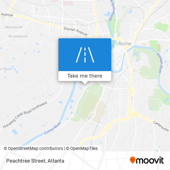 Mapa de Peachtree Street