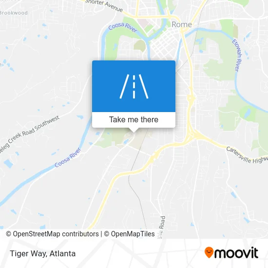 Tiger Way map
