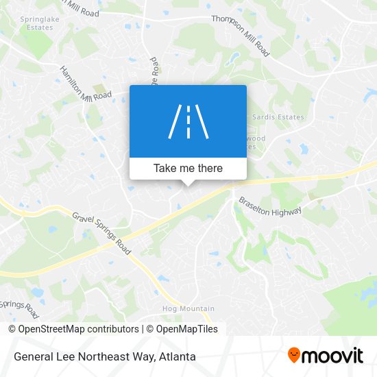 General Lee Northeast Way map