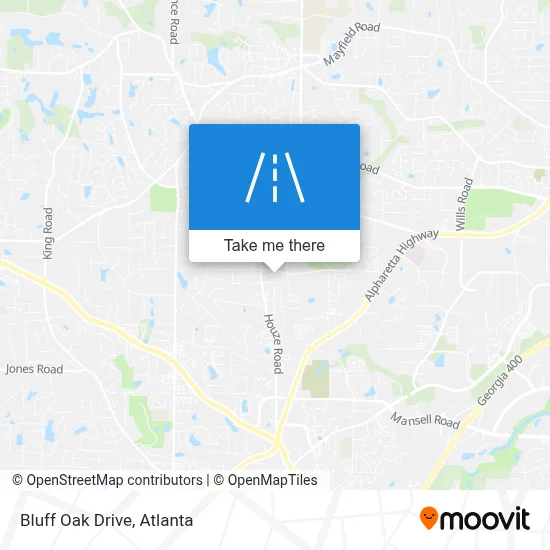 Bluff Oak Drive map