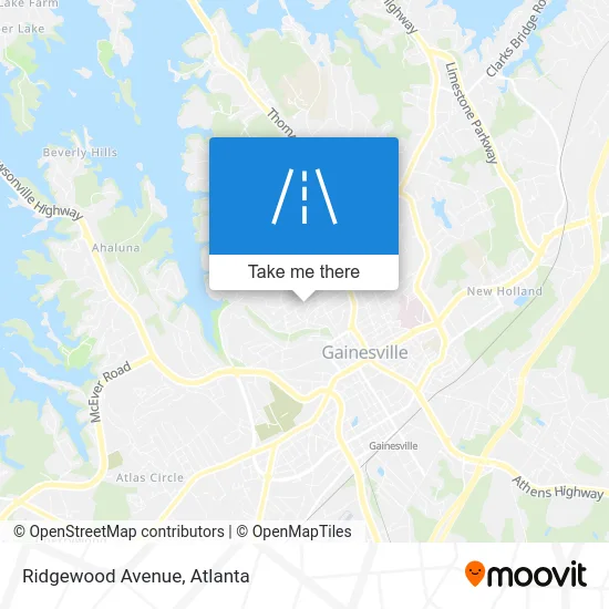 Ridgewood Avenue map