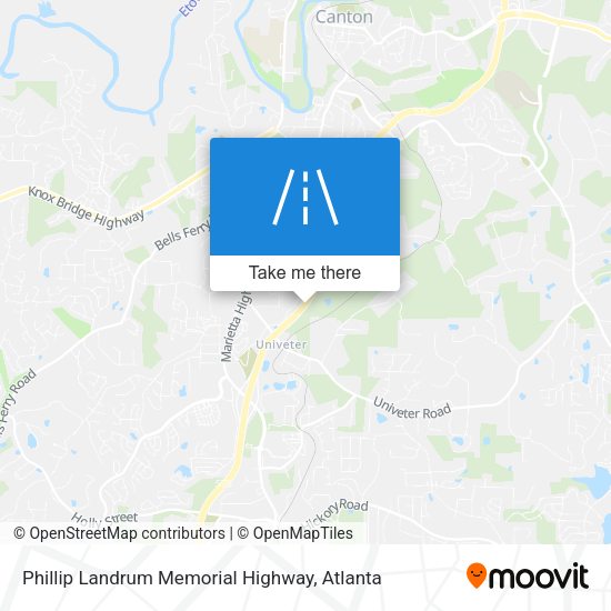 Phillip Landrum Memorial Highway map