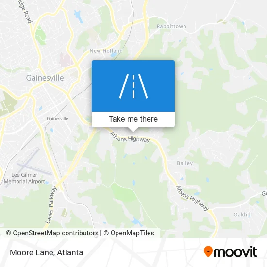 Moore Lane map