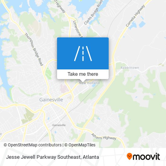 Mapa de Jesse Jewell Parkway Southeast