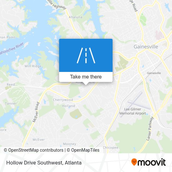 Hollow Drive Southwest map