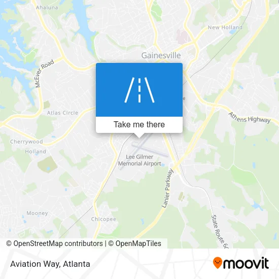 Aviation Way map