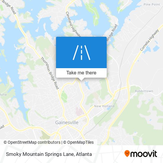 Smoky Mountain Springs Lane map