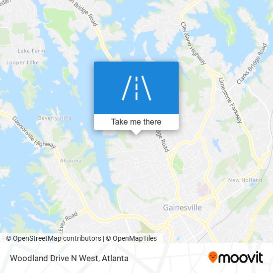 Mapa de Woodland Drive N West