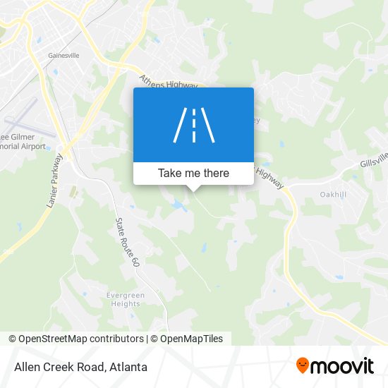 Mapa de Allen Creek Road