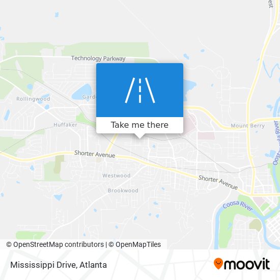 Mapa de Mississippi Drive