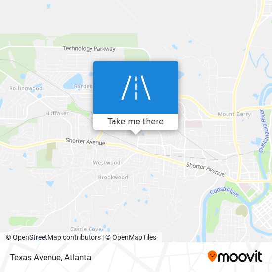 Mapa de Texas Avenue