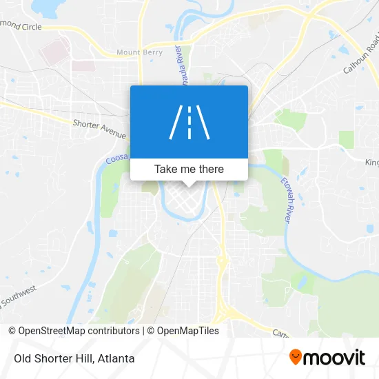 Old Shorter Hill map