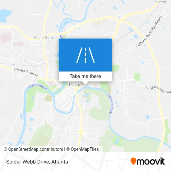 Spider Webb Drive map
