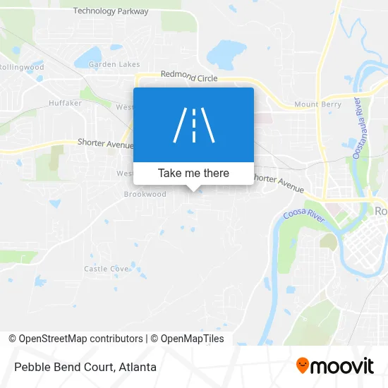 Pebble Bend Court map