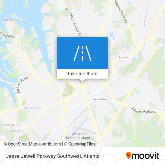 Mapa de Jesse Jewell Parkway Southwest