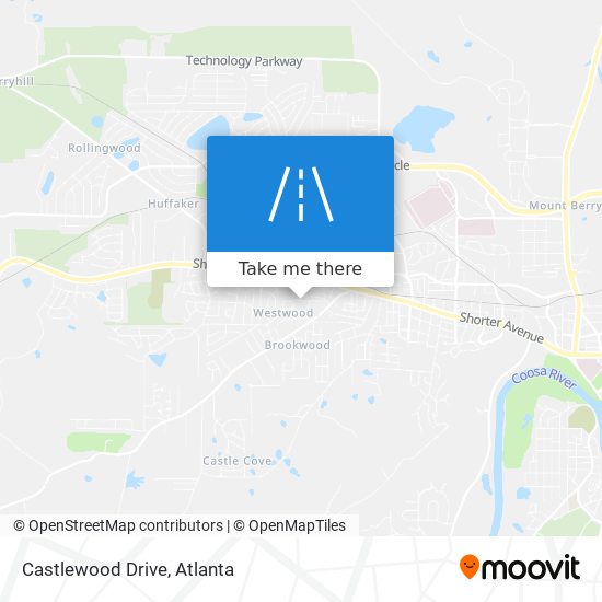 Castlewood Drive map