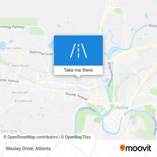 Wesley Drive map