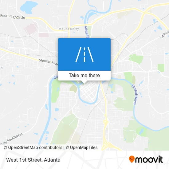 West 1st Street map