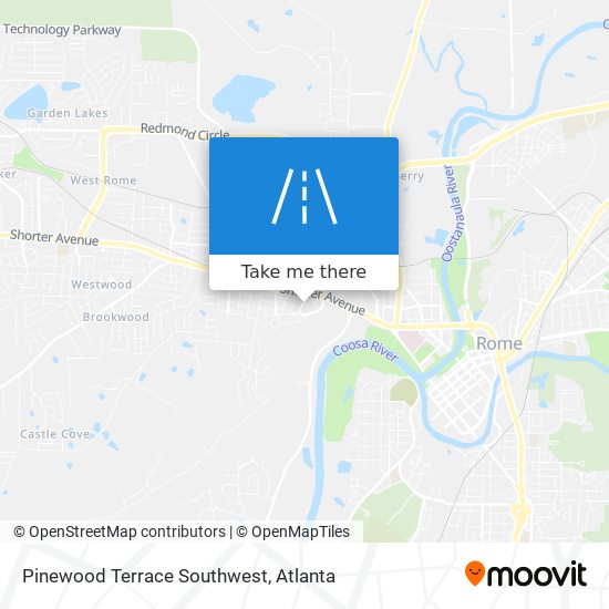 Pinewood Terrace Southwest map