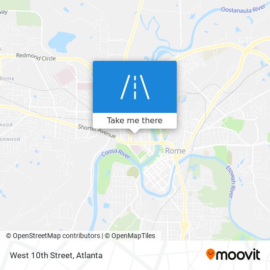 West 10th Street map