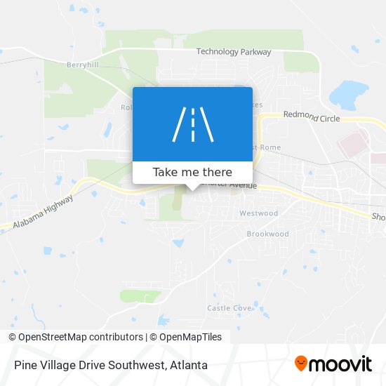 Mapa de Pine Village Drive Southwest