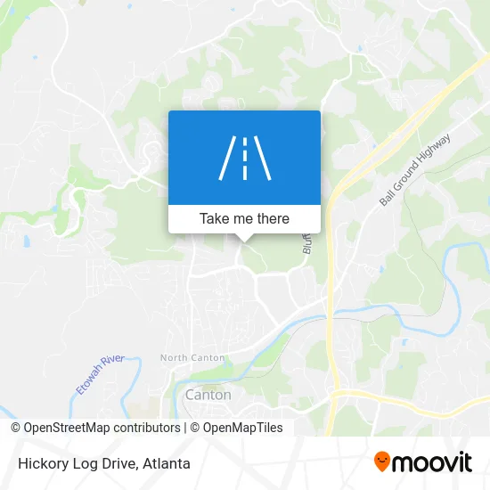 Hickory Log Drive map