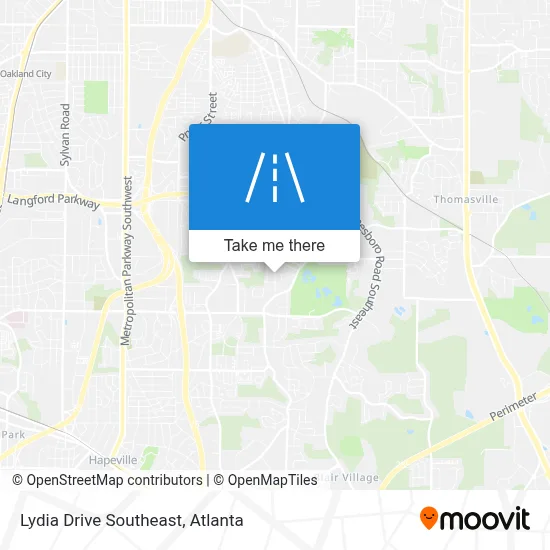 Lydia Drive Southeast map