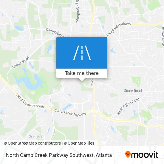 Mapa de North Camp Creek Parkway Southwest