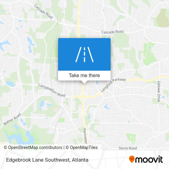 Edgebrook Lane Southwest map