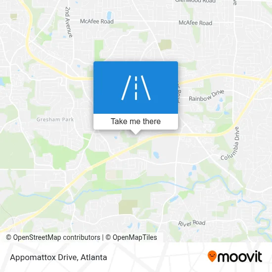 Appomattox Drive map