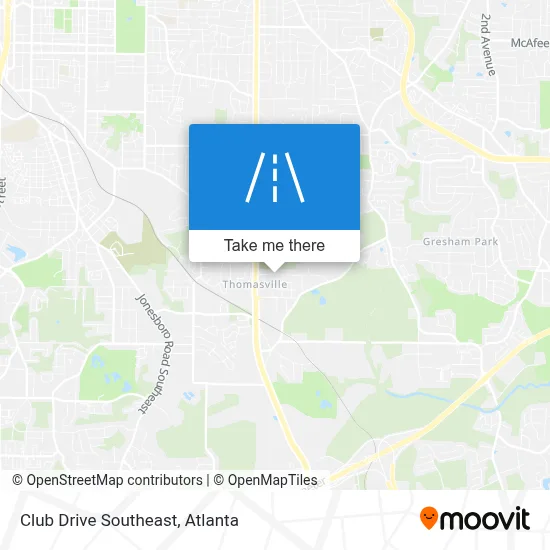 Club Drive Southeast map