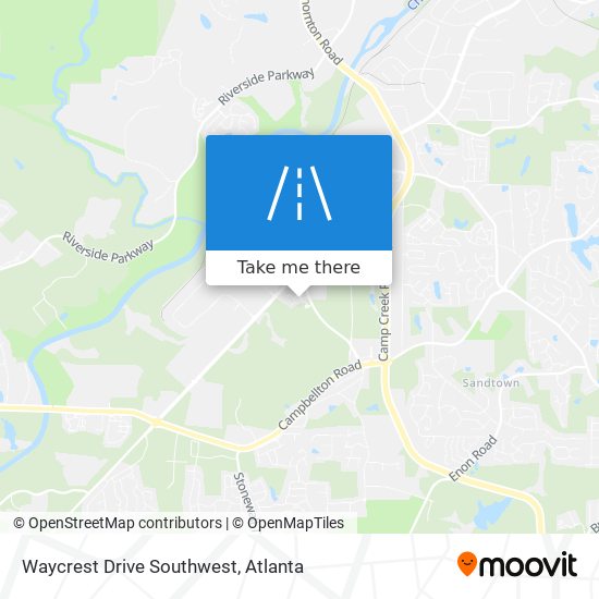 Mapa de Waycrest Drive Southwest