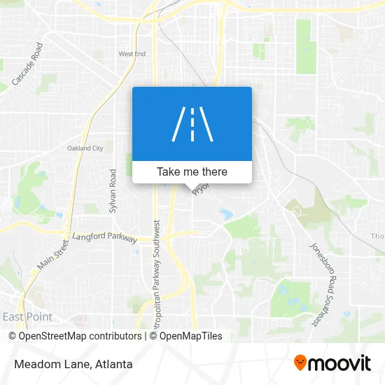 Meadom Lane map