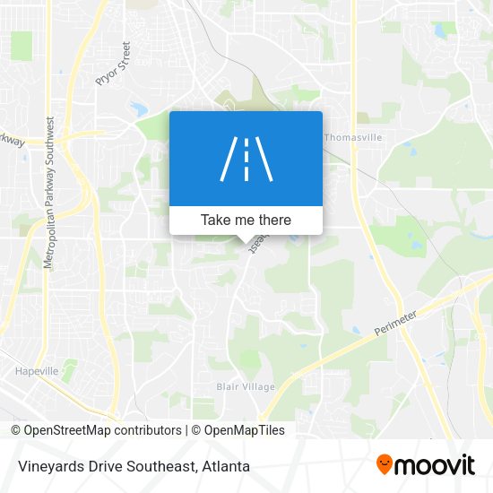 Vineyards Drive Southeast map