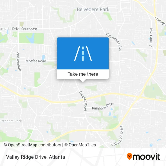 Valley Ridge Drive map