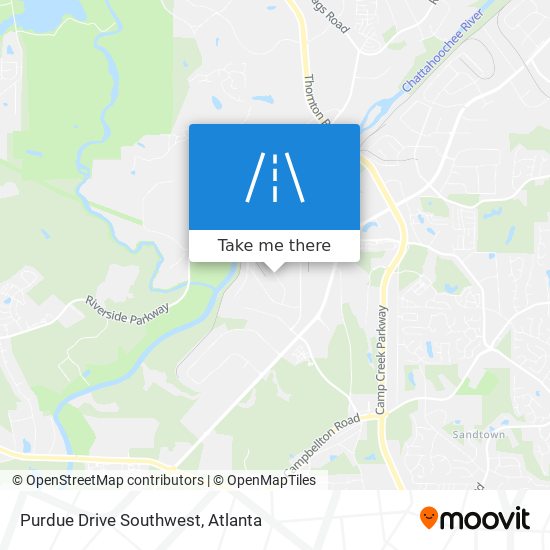 Mapa de Purdue Drive Southwest