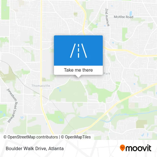 Boulder Walk Drive map