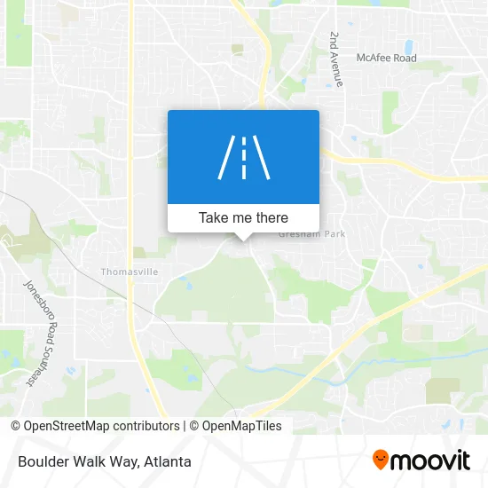 Boulder Walk Way map