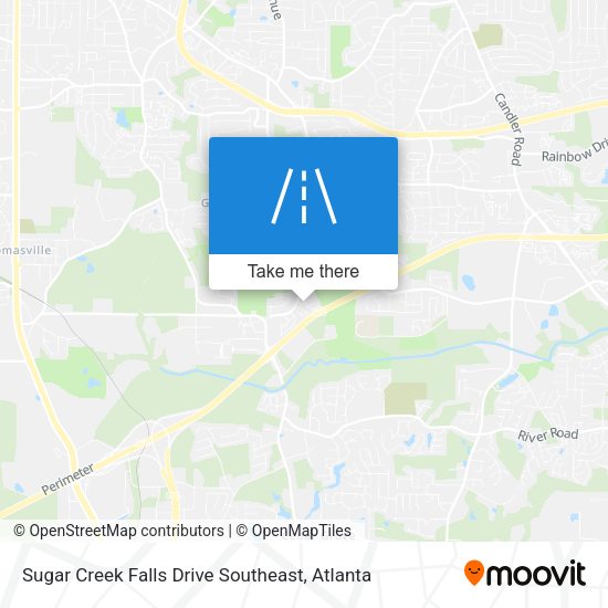 Mapa de Sugar Creek Falls Drive Southeast