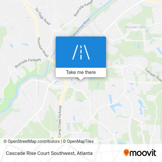 Cascade Rise Court Southwest map